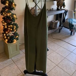 FREE PEOPLE, Olive Green Onesie Size Medium